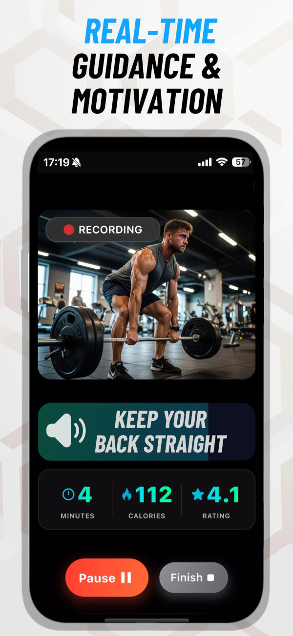 AI giving real-time feedback during workout